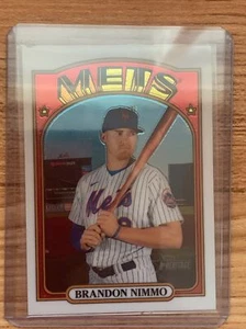 2021 Topps Heritage Brandon Nimmo Chrome 849/999 METS - Bild 1 von 9