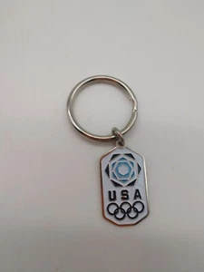 USA Olympic Key Chain Ring Aminco 220506 Metal Blue and White 220506 - Picture 1 of 6