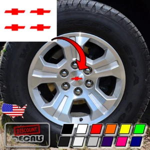 4x Red Center Cap Overlay Decal Stickers for 2014 - 2020 Silverado 1500 LT LTZ - Bild 1 von 1