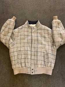 Vintage Field and Stream Wool Blend Sherpa Bomber Jacket Men’s XL Plaid Gray - Picture 1 of 6