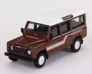 LAND ROVER Defender 110 County Station Wagon - 1985 - Brown - Mini GT 1:64 - Foto 1 di 6