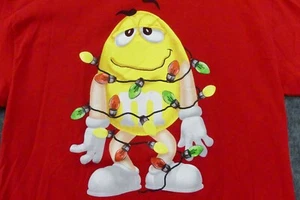 M&M's Peanut Necklace Tangled Christmas Lights T Shirt Men’s Size XL - Picture 1 of 7