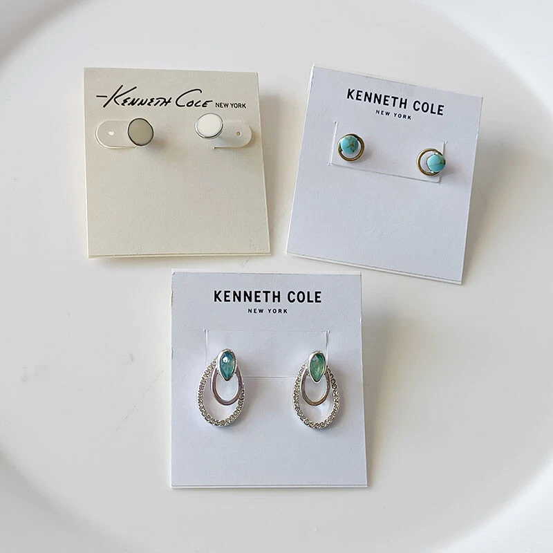 New 3Pairs Kenneth Cole Stud Earrings Jacket Gift Vintage Women Party Jewelry - Image 1 of 4