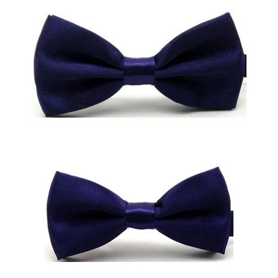 Hombres Niños Niños Niño Esmoquin Satinado Color Sólido Ajustable Boda Pajarita Pajarita Foto 1 de 2