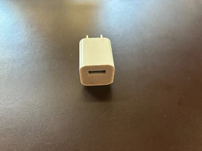 Used Apple 5W USB Wall Charger Cube Power Adapter for iPhone - White - Image 1 of 2