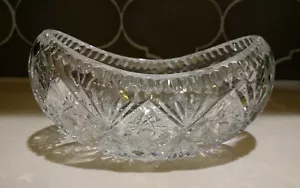 BOTE DE CRISTAL CORTE BRILLANTE EN FORMA DE BARCO julia - Imagen 1 de 4