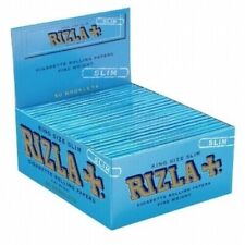 50 BLUE KING SIZE SLIM RIZLA CIGARETTE BOOKLETS SMOKING ROLLING PAPERS ORIGINAL