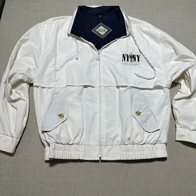 Vintage Gear Ny Las Vegas Women’s Windbreaker Jacket White Zip Size - S - Image 1 of 4