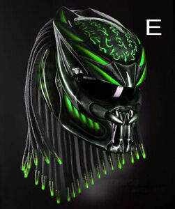 Predator Helmet Motorcycle The Green Custom DOT and ECE Approved