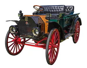 Antik 1913 International Harvester Auto / Automodell - 12" Wallart - Bild 1 von 1