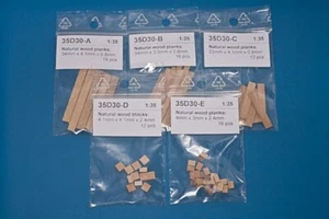 RB Model RB-35D30 1/35 Natural Wood Pallets (4 pcs) - Foto 1 di 12