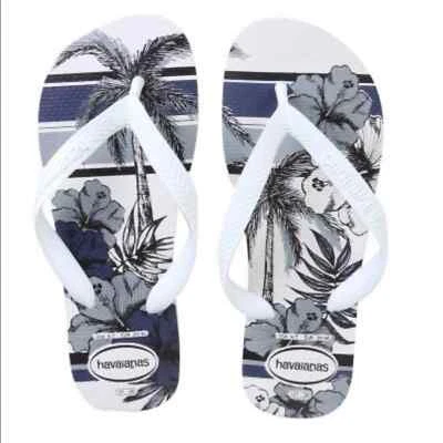 Sandalias chanclas Havaianas Aloha estampado tropical nuevas con etiquetas (talla 10C)  Foto 1 de 4