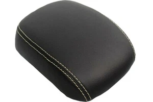 Fits 10-13 Kia Soul Vinyl Center Console Lid Armrest Cover Black w/Beige Stitch - Bild 1 von 5