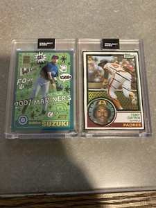 topps project 2020 Card 62 Ichiro And Card 64 Tony Gwynn Straight Heat With Box