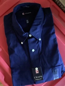 Chaps Mens Long Sleeve Shirt Easy Care Wrinkle Free Brand New - Free Shipping - Picture 1 of 1
