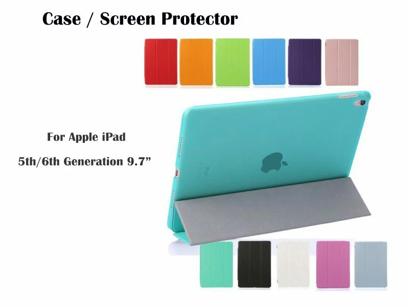 For iPad 6th Generation Screen Protector/Ultra Slim Magnetic Smart Case - Image 1 of 1