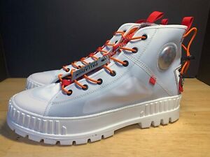 Palladium Pallashock Mid TTE Unisex Canvas Boots White Men’s Size 11.5 US NEW!