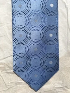 Daniel Hechter Paris men's classic 100% silk Repp necktie pattern pale blue - Picture 1 of 7