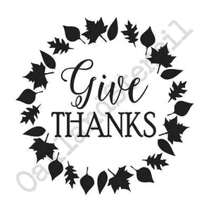 STENCIL Autunno Ringraziamento**Ringraziamenti**con Foglie 12x12 per Insegne Tessuto Tela - Foto 1 di 1