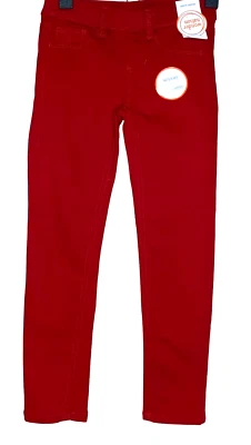 (2) Wonder Nation Legging Girls size XL (14-16) Tough Cotton Pull-On Stretch RED - Image 1 of 4