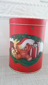 Vintage Tin Nested Cans 1988 House of Lloyd Christmas Red Tin Canisters Set of 3 - Picture 1 of 9