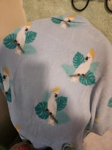 Cockatoo Parrot Tropical Fleece Throw Blanket - Picture 1 of 4