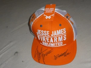 SIGNIERTE MÜTZE JESSE JAMES FIREARMS UNLIMITED HANDSIGNIERT 2021 ORANGE WEST COAST NEU MIT ETIKETT - Bild 1 von 4