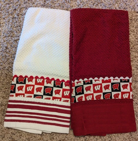 Wisconsin Badgers Bar Tailgating Kitchen towel set of 2 Cover