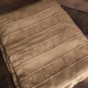 1 SPRINGS GLOBAL CURTAIN PANEL ROD POCKET 42” X 84” Gold Stripe Pattern - Picture 1 of 3