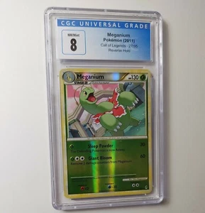 Meganium 27/95 CGC 8 Call Of Legends 2011 Reverse Holo Rare Graded Pokémon Card - Picture 1 of 2