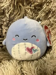 Squishmallows 5" Samir der Wal Valentinstag Kuscheltier Neu mit Etikett - Bild 1 von 2