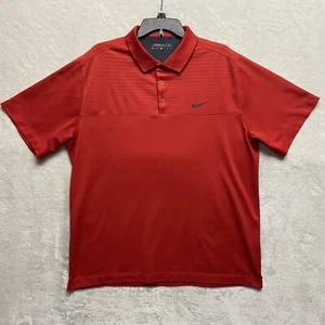 Nike Golf Polo Dri Fit Performance Red Wicking Short Sleeve Shirt Mens Size XL - Picture 1 of 17