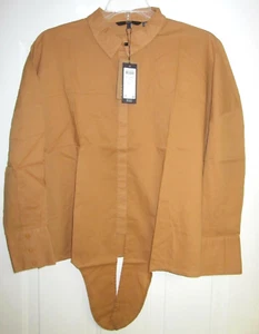 VERO MODA WOMENS' HELLY LONG SLEEVE SHIRT W/ TAILS MEERKAT LARGE NEW W/ TAG!! - Picture 1 of 3