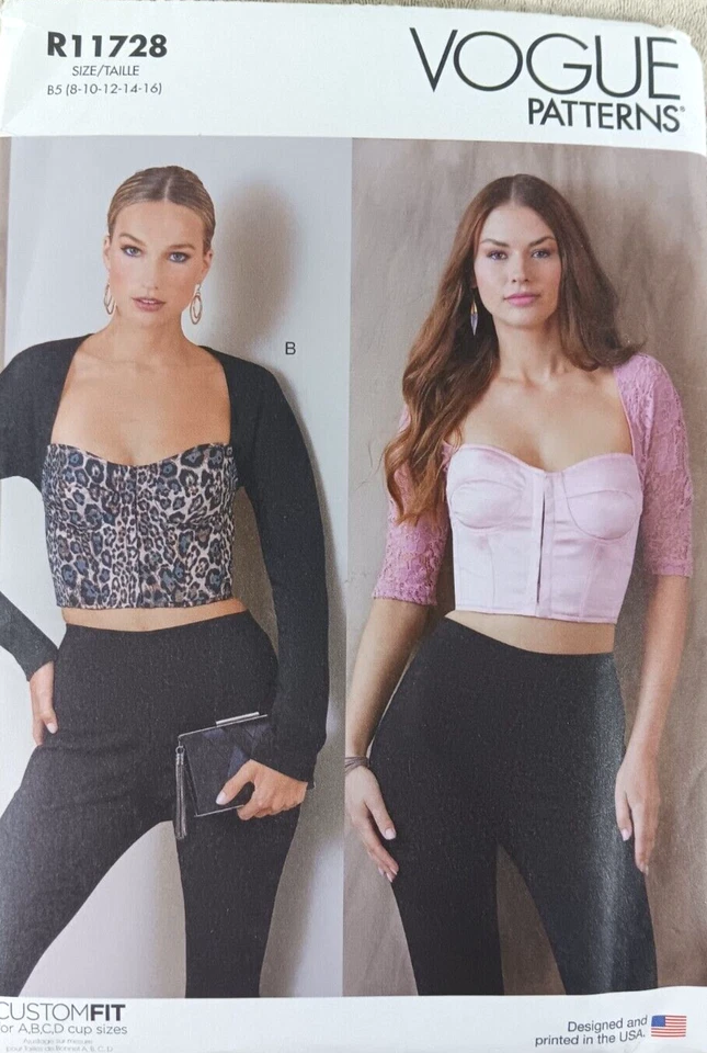 Vogue R11728 Loose Fitting Corset Top A,B,C,D Cup Size B5 8-10-12-14-16 - Image 1 of 3