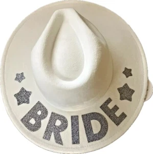 Sombrero de Panamá Novia Estrellas Blancas Objetivo Bullseye para tu boda - Imagen 1 de 3