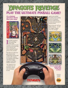 Dragon's Revenge Sega Genesis Druck Anzeige Vintage Art A 1994 - Bild 1 von 1