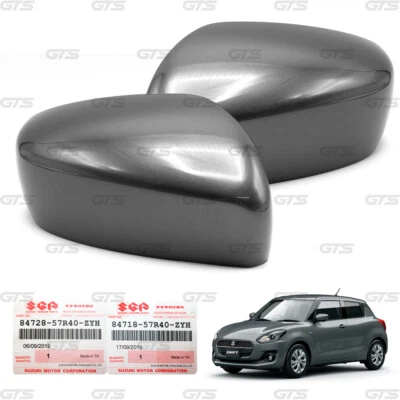 L+R Grey Mirror Wing Cover Fits Suzuki Swift Hatchback GA GL No top 2018 2021 - Image 1 of 4
