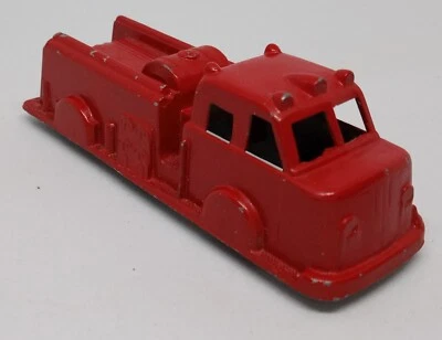 Bomba de camión de bomberos Midgetoy rojo brillante acero prensado años 50 Rockford IL 3,5" Foto 1 de 4