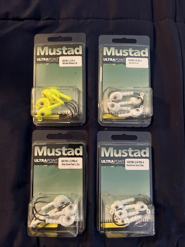 Mustad SSD786-3/8-PEA-4 Elite Inshore Darter Jighead 3/8 oz