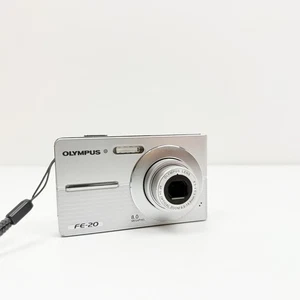 Olympus Digicam  FE-20 8.0MP Silver Digital Camera New Charger + Battery Tested - Picture 1 of 11