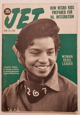 Jet Magazine February 19 1959 Gladys Trava Woman Rebel Leader Cuba~Black History - Image 1 of 4