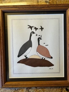 William Noah "Arctic Spring" Siebdruckkarte gerahmt 8,5” x 7,75” - Bild 1 von 2