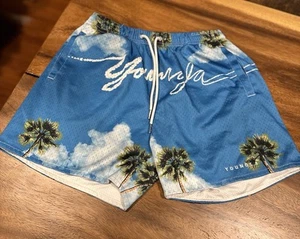 Youngla Shorts Herren Large blau 141 Block Party doppellagig Netz 4,5 Schrittlänge - Bild 1 von 8
