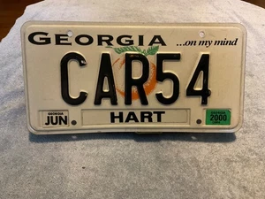 Georgia GA Nummernschild ... on my mind Vanity CAR54 AUTO 54 Hart County 2000 - Bild 1 von 1