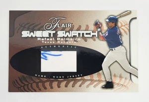 GIOCO USATO #/ED JERSEY PATCH AUTO RAFAEL PALMEIRO FIRMATO 2002 FLAIR SWEET SWATCH - Foto 1 di 2