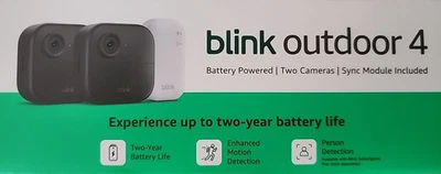 Blink Outdoor 4 Wireless Smart Security Camera System - 2 Cameras & Sync Module - Image 1 of 4