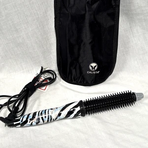 Calista Hair Styler, Heated Round Brush Curling Iron W/ Travel Bag - Picture 1 of 10