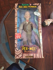 WORKS Pee-Wee Herman Talking & Pull String Doll Lot w/ Candle Original Art FIXED - Picture 1 of 17