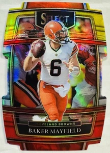 Panini Select 2021 - Concourse #10 Baker Mayfield rojo y amarillo troquelado marrones - Imagen 1 de 2