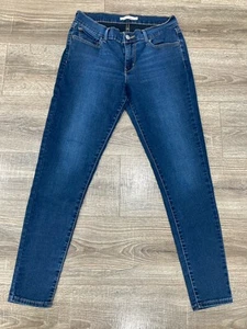 Pantalones de mezclilla Levis 710 para mujer 31 súper ajustados lavado oscuro tiro medio Act. 30x29” - Imagen 1 de 11